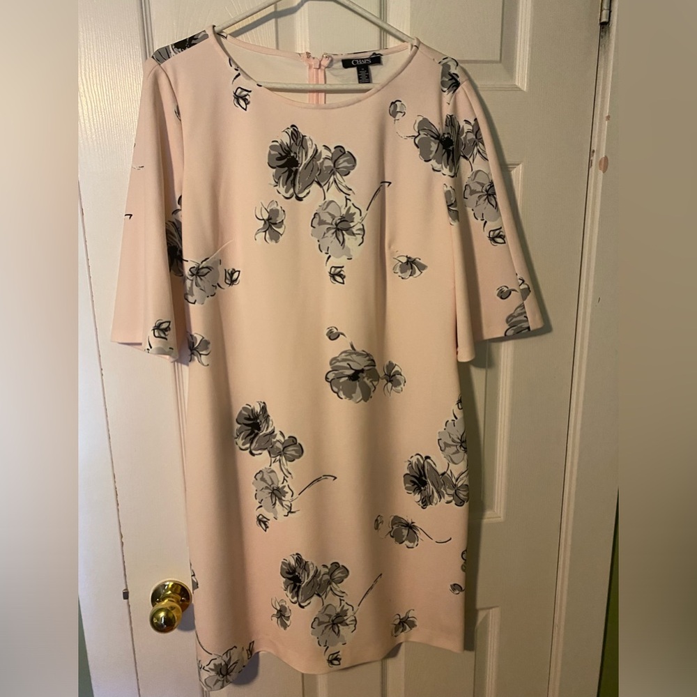 Pink with grey flowers. Very pretty